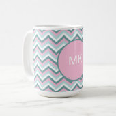 Ocean Mist Zickzack Muster Kaffeetasse (Vorderseite Links)