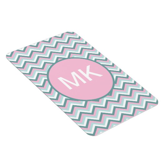 Ocean Mist Zickzack Muster Magnet (Rechte Seite)