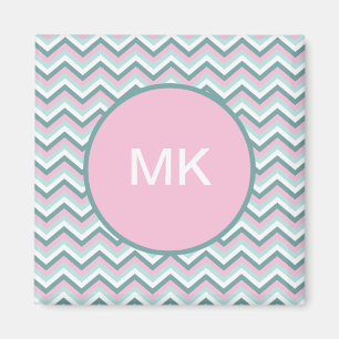 Ocean Mist Zickzack Muster Magnet