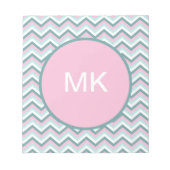 Ocean Mist Zickzack Muster Notizblock (Vorderseite)