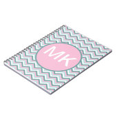 Ocean Mist Zickzack Muster Notizblock (Linke Seite)