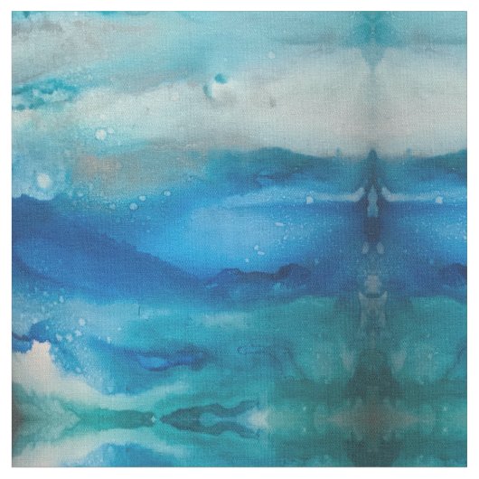 Ocean Moods Fabric | Style #4 | Blue Beach Stoff (Nahaufnahme)