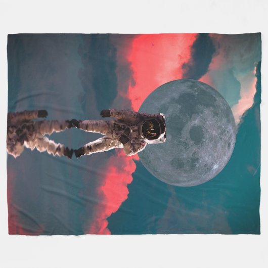 Ocean Moonwalk Fleecedecke (Vorderseite (Horizontal))