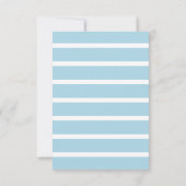 Ocean Mountain Lighthouse Light Blue Wedding RSVP Karte (Rückseite)