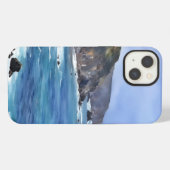 Ocean Mountains Beach Art Phone Case iPhone Hülle (Rückseite (Horizontal))