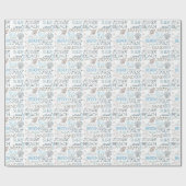 Ocean Muscheln Starfish Beach Typografie Geschenkpapier (Flach)