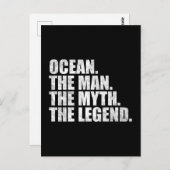 Ocean name, Ocean The Man The Myth The Legend Postkarte (Vorne/Hinten)