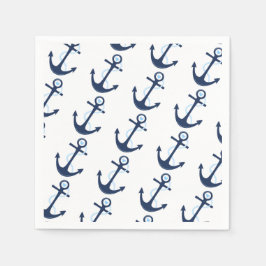Ocean Nautical Anchor Baby Shows Napkin Serviette