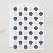 Ocean Navy und Blush Pink Gender offenbaren, dass  Einladung (Rückseite)