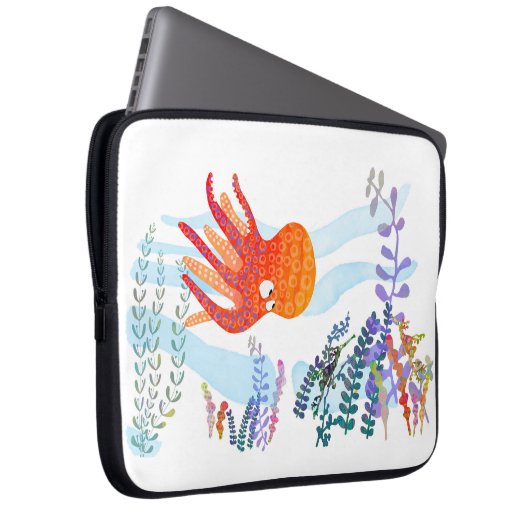 Ocean Octopus und Underwater Friends Laptop Sleeve (Vorne Rechts)