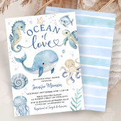 Ocean Of Love Boy Whale Baby Shower Invitation Boy Einladung