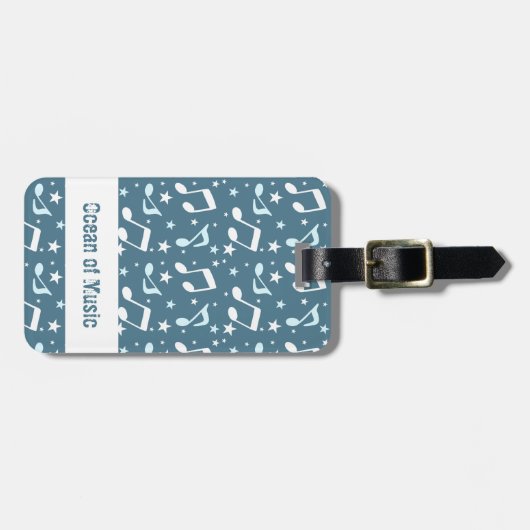 Ocean of Music patterned Gepäckanhänger (Vorderseite horizontal)