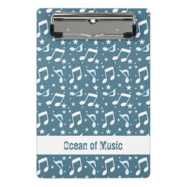 Ocean of Music patterned Mini Klemmbrett
