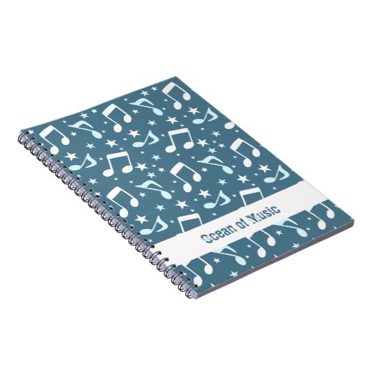 Ocean of Music patterned Notizblock (Rechte Seite)