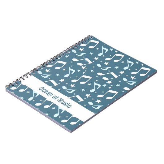 Ocean of Music patterned Notizblock (Linke Seite)