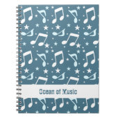 Ocean of Music patterned Notizblock (Vorderseite)