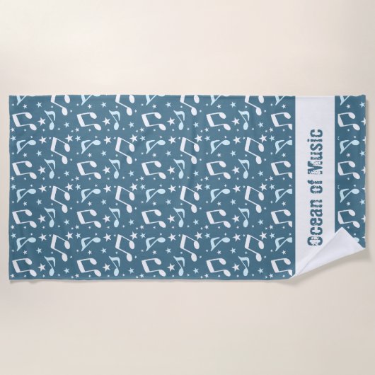 Ocean of Music patterned Strandtuch (Vorderseite)