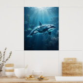 Ocean Orca Arctic Blue Depths Poster (Küche)