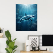 Ocean Orca Arctic Blue Depths Poster (Heimbüro)