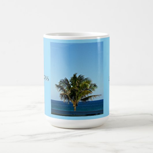 Ocean Palm Reflections | Family Name & Trip Year Kaffeetasse (Mittel)