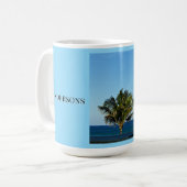 Ocean Palm Reflections | Family Name & Trip Year Kaffeetasse (Vorderseite Links)
