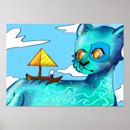 Ocean Panther Print Poster (Vorne)