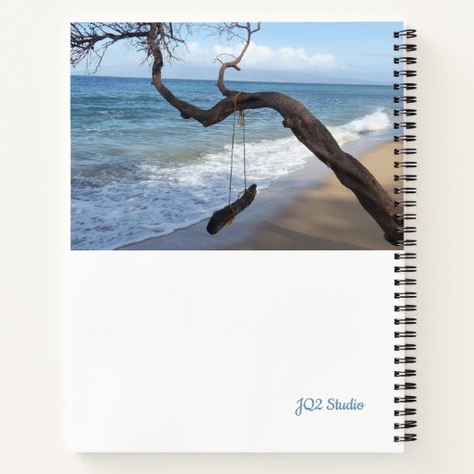 Ocean Paradise Swing Foto Grosses SpiralNotebook Notizblock (Rückseite)