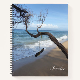 Ocean Paradise Swing Foto Grosses SpiralNotebook Notizblock
