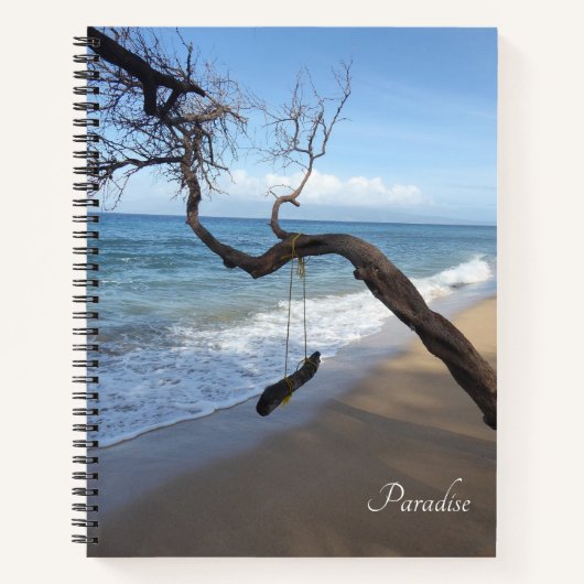 Ocean Paradise Swing Foto Grosses SpiralNotebook Notizblock (Vorderseite)