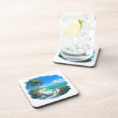 Ocean Paradise - Tropical Beach Oase Getränkeuntersetzer (Rechte Seite)