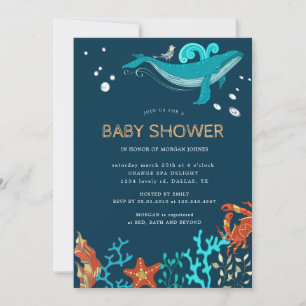 Ocean Party   Einladung der Babydusche
