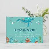 Ocean Party | Einladung der Babydusche (Stehend Vorderseite)