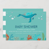 Ocean Party | Einladung der Babydusche (Vorne/Hinten)