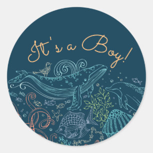 Ocean Party Es ist ein Boy Sticker