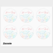 Ocean Party | Es ist ein Girl-Sticker Runder Aufkleber (Blatt)