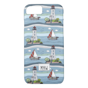 Ocean Pattern benutzerdefinierte Monogramm-Telefon Case-Mate iPhone Hülle