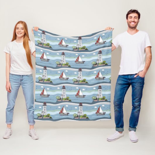 Ocean Pattern Fleece Decke (Beispiel)