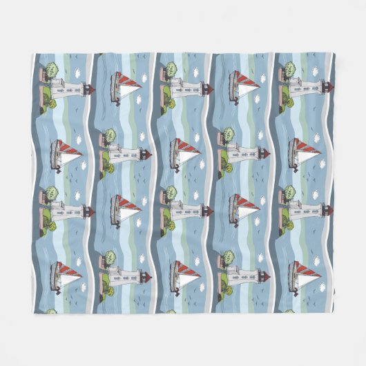 Ocean Pattern Fleece Decke (Vorderseite (Horizontal))
