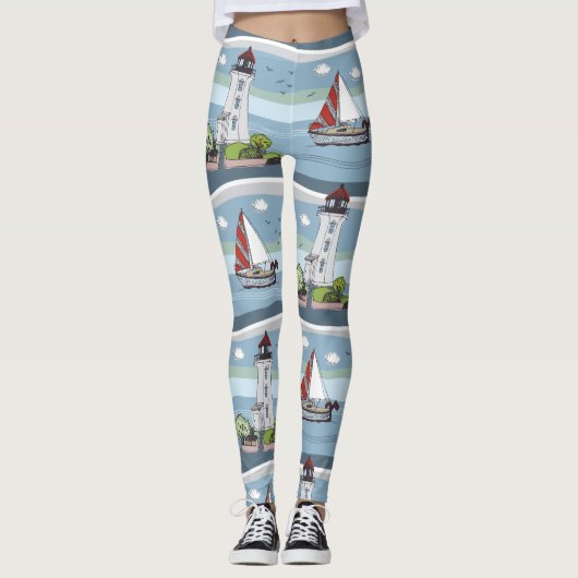 Ocean Pattern Leggings (Vorderseite)
