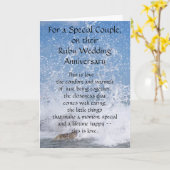 Ocean Personalisiert 40. Wedding Anniversary Card Karte (Gelbe Blume)