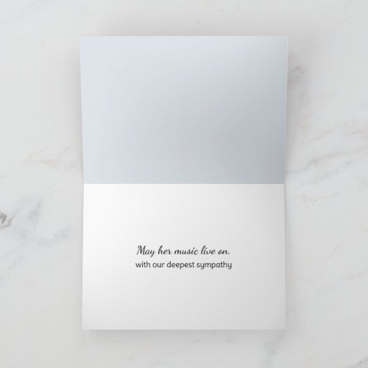 Ocean Pianist Beileid Karte (Innenseite)