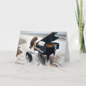 Ocean Pianist Beileid Karte (Vorderseite)