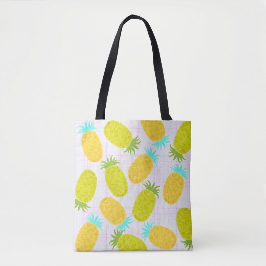 Ocean Pineapples Farmhouse Pattern Tote Bag Tasche (Vorderseite)