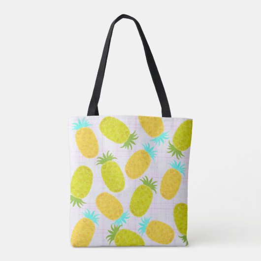 Ocean Pineapples Farmhouse Pattern Tote Bag Tasche (Rückseite)
