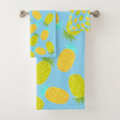 Ocean Pineapples Pattern Badhandtuch Set (Insitu)