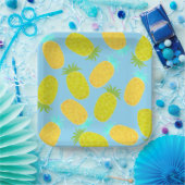 Ocean Pineapples Pattern Pappteller (Party)