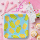 Ocean Pineapples Pattern Pappteller (Party)