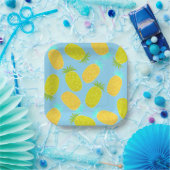 Ocean Pineapples Sky Pattern  Pappteller (Party)