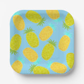 Ocean Pineapples Sky Pattern  Pappteller (Vorderseite)