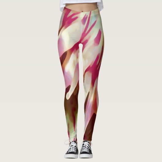 Ocean Pink Anemone Leggings (Vorderseite)